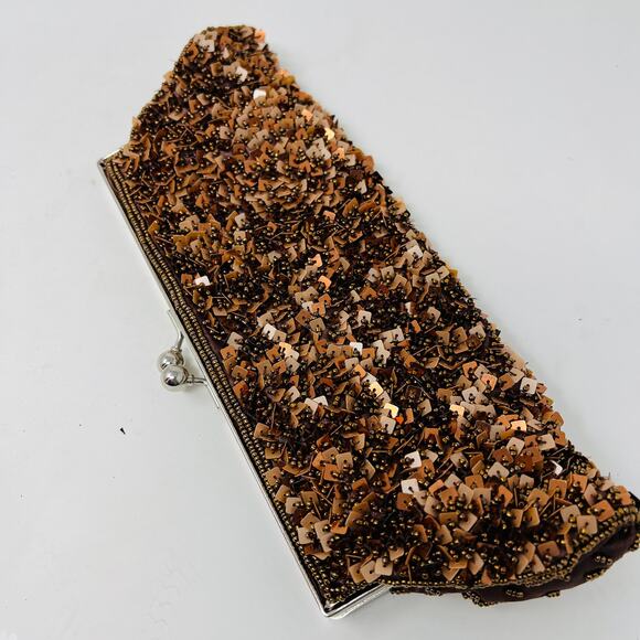 Nicole Lee Formal Clutch Bag Sequin Adjustable Chains - Picture 4 of 6